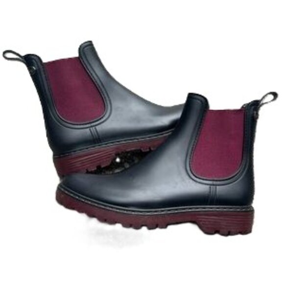 Igor Debranovic Chelsea Waterproof Ankle Boot Black with Burgundy- Size 40(9/10) - Picture 2 of 9